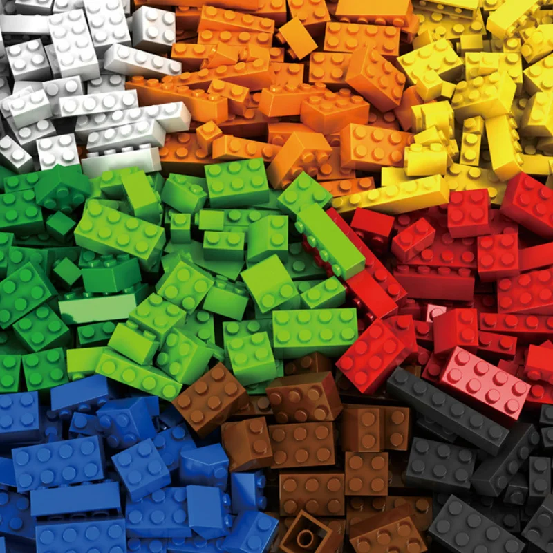 1000 шт Разноцветные строительные блоки, игрушки, городские блоки, сделай сам, креативные кирпичи, совместимые с логотипом, кирпичи, объемные Развивающие детские игрушки