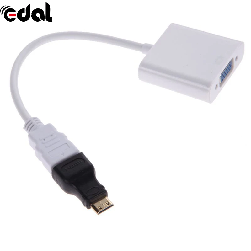 EDAL Микро Мини адаптер hdmi-vga адаптер HDMI к VGA конвертер мужчин и женщин HDMI кабель с аудиошнур