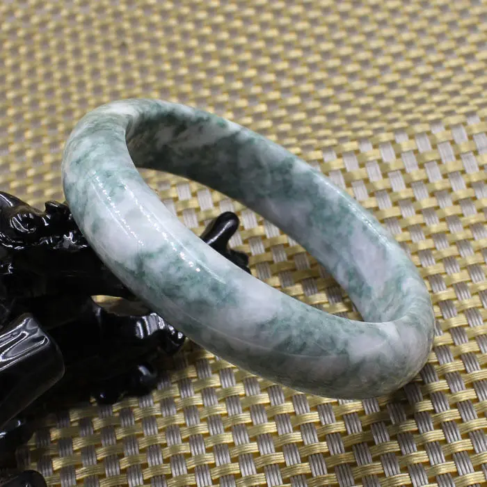 

3450 Certified Grade "A" Natural Green stoneite stone Gems Bracelet Bangle 61mm