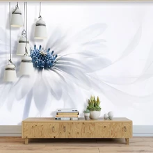 Beibehang обои на заказ 3 d обои Мода Цветочный белый 3d гостиная фон обои для стен 3 d papel де parede