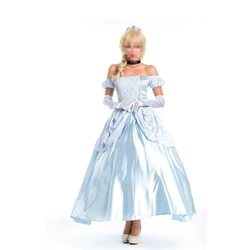 

Movie Adult Cinderella Costumes Deluxe Ball Gown Cinderella Cosplay Women Costumes Halloween Fantasia