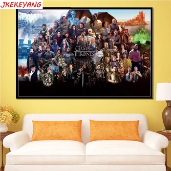 

5D Diy Diamond embroidery"Game of Thrones"Cross Stitch full square diamond painting,puzzle,home decor Y3113