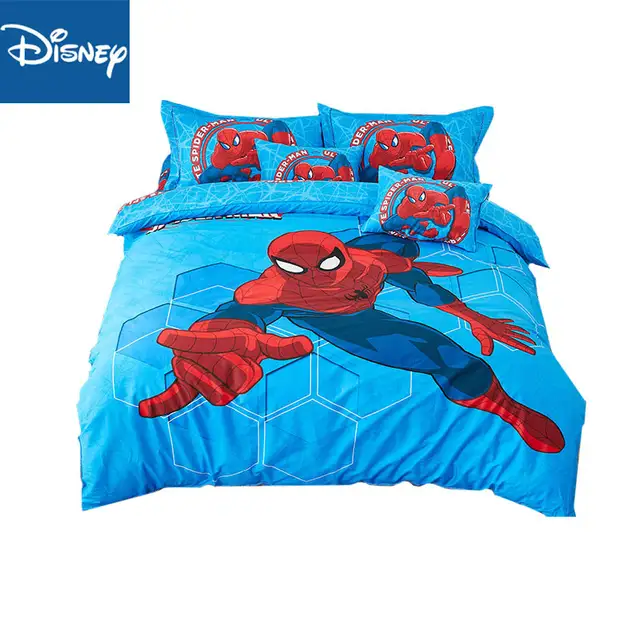 Disney Twin Size Spider Man Bedding Set For Kids Bed Decor Double