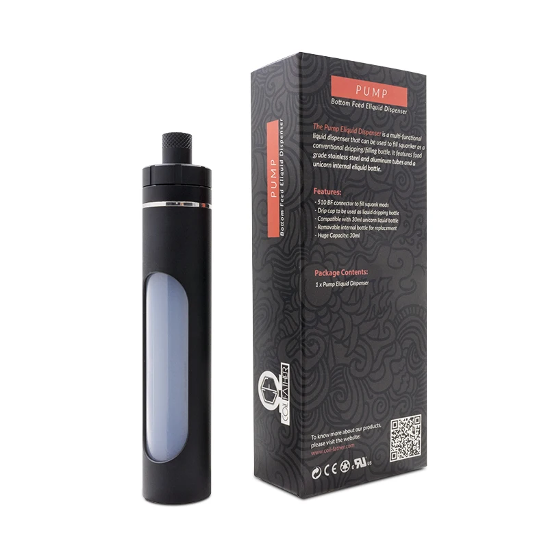 

1pc Coil Father Ejuice Eliquid Bottle Pump Squonk Metal Unicorn 30ml Dripping Filling Bottle for Atomizer RTA Bottom Feeder