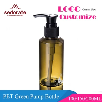 

Sedorate 50 pcs/Lot PET Green Cream Pump Bottle 100ML 150ML 200ML Empty Cream Pump Refillable Bottle Containers Packaging XM2005