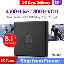 Leadcool S1 French Arabic Android IPTV Box RK3229 1+8G Android 8.1 Quad-Core French English SUBTV 1 Year Code IPTV Set Top Box  