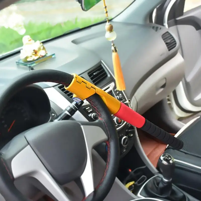 1Pcs Car Steering Wheel Baseball Lock With 2 Keys Auto Security Steering Wheel Lock Car Alarm Anti-theft Device Personal Safety