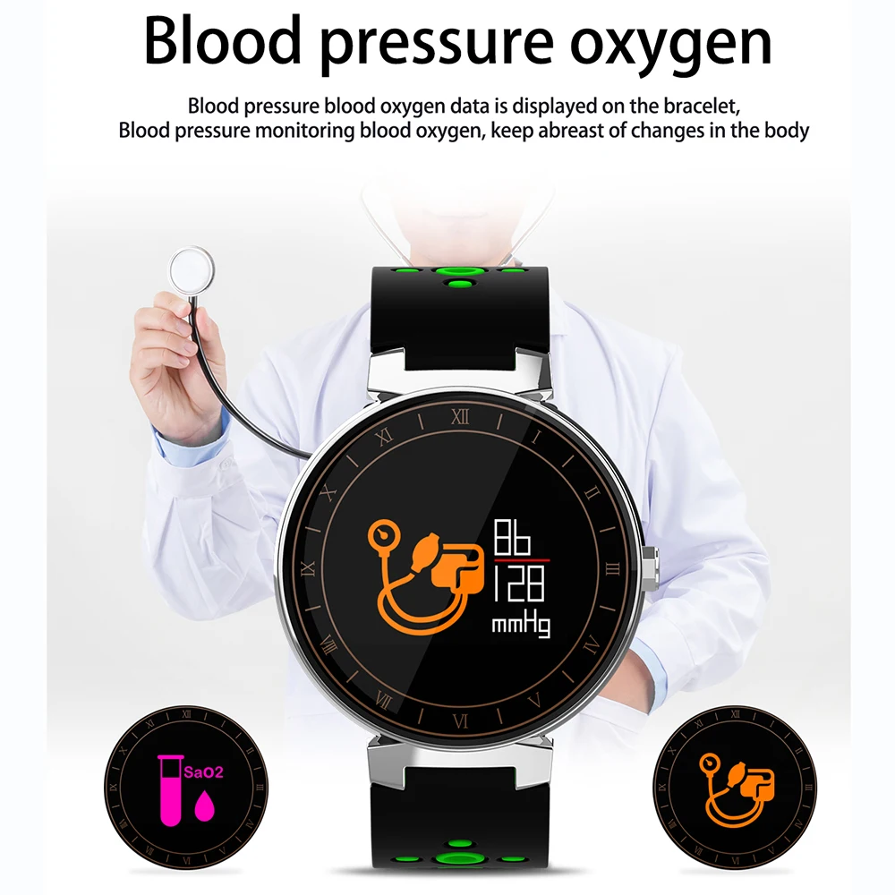 Fentorn L8 Smart Watch Men Blood Pressure IP68 Waterproof Fitness Tracker Clock Smartwatch For IOS Android Wearable Devices