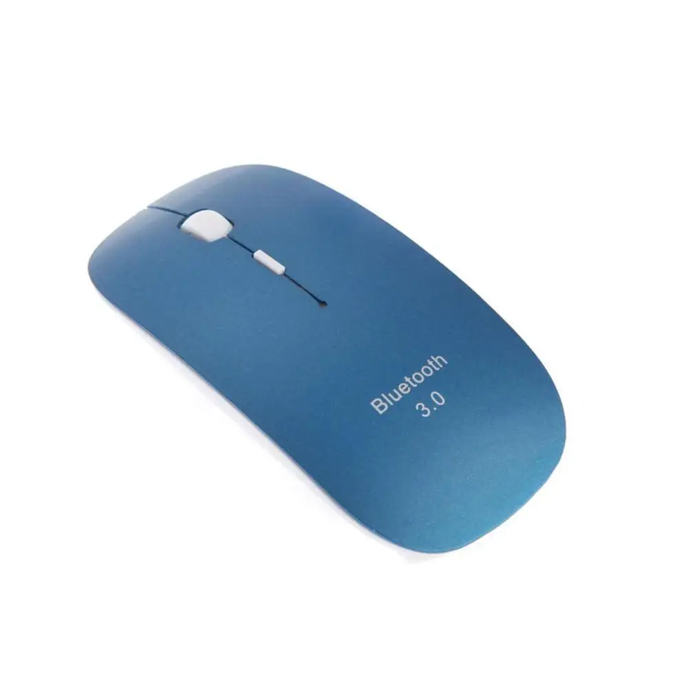Ультратонкая Беспроводная оптическая мышь с Bluetooth 3,0, универсальная эргономичная игровая мышь для дома и офиса, для ноутбука, компьютера, ПК - Цвет: Blue