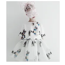 Новинка года; детское платье принцессы; одежда для маленьких девочек; костюмы с юбкой трапециевидной формы