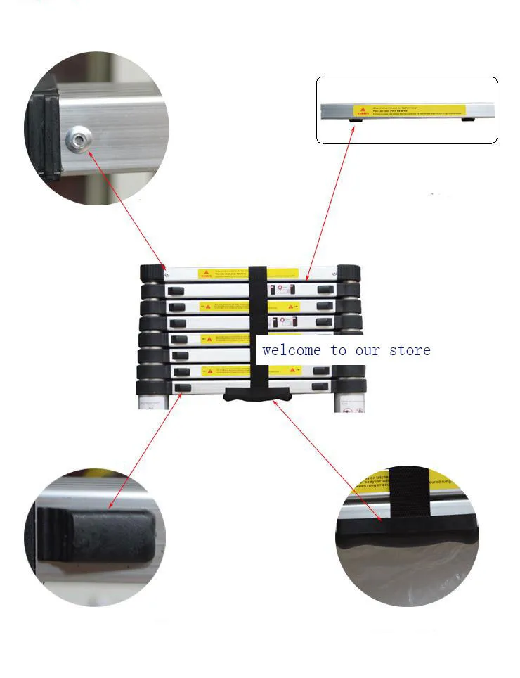1 шт 3,8 Футов(м) алюминиевые телескопические лестницы