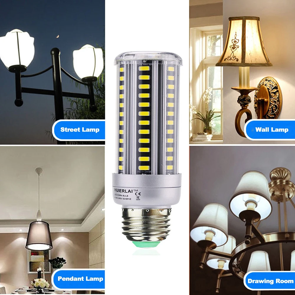 25 Вт 20W15W10W5W SMD5736 кукурузная лампа светодиодный лампы 85-265V E27 E14 E12 B22 GU10 светодиодный кукурузный светильник лампочка Алюминий освещение радиатора лампы D40