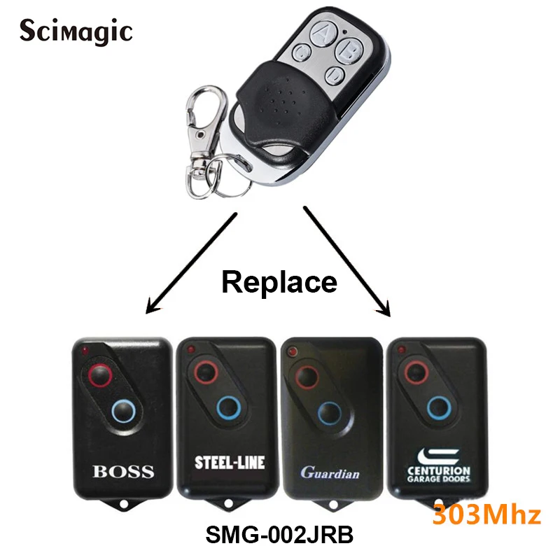 

BOL4 BOL6 BRD1 Garage Door Remote Control 303MHz Boss Guardian BHT4 Steel Line