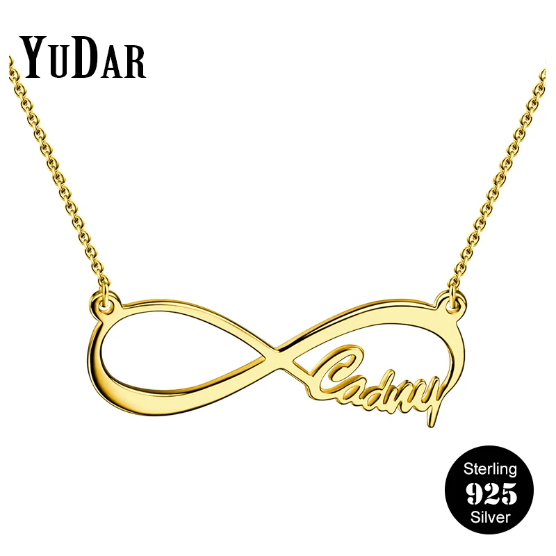 925 Sterling Silver Infinity Name Personalized Necklace ...