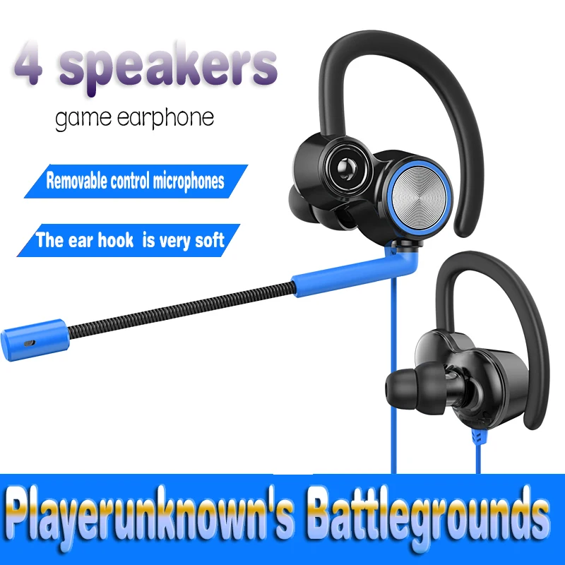 Playerunknown's боя Игровые наушники стерео ПК Basswith Микрофон проводной Вибрационный