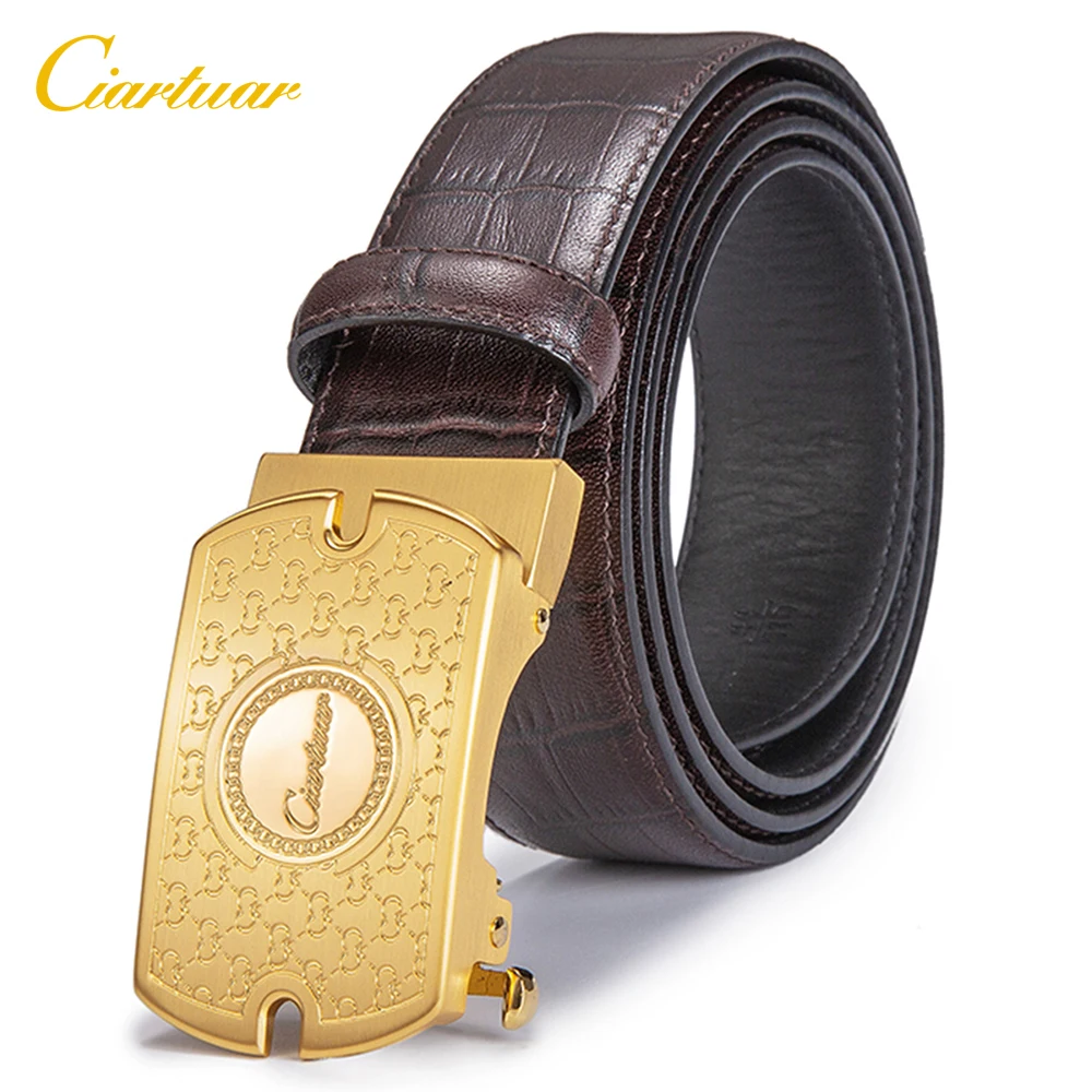 Ciartuar Leather Belt Men Casual High Quality Leather Belts with