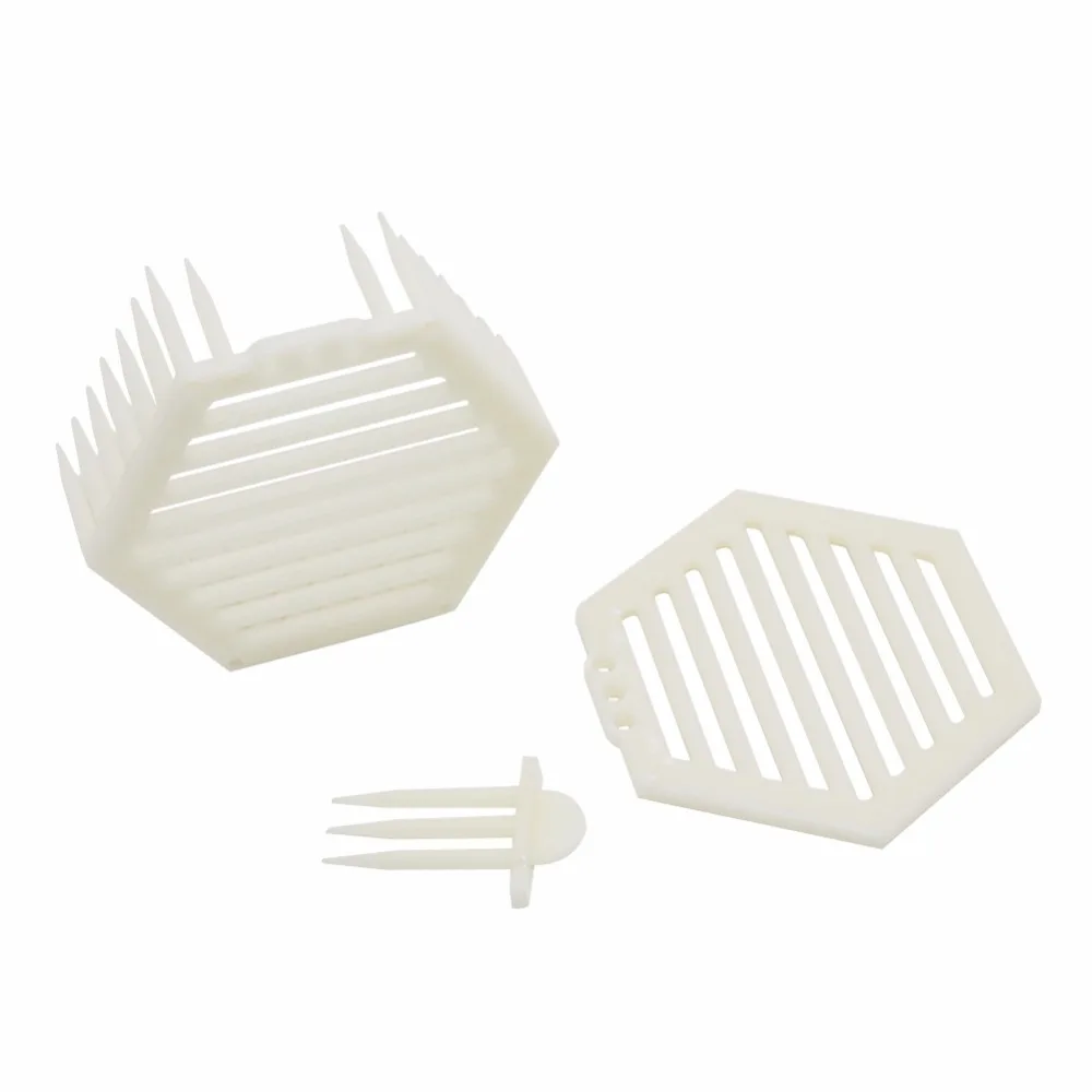 Beekeepers Hexagon Crown Of Thorns Needle Cage Queen King Prisoner Pinned Type Cage Beekeeping Tools 10 Pcs
