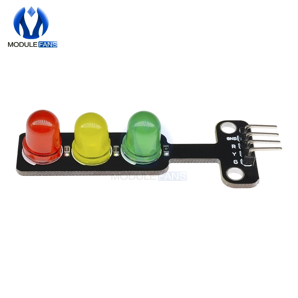 10PCS Mini 5mm LED DC 5V Traffic Light LED Display Module Board for Arduino Mini-Traffic Light for Traffic Light System Model