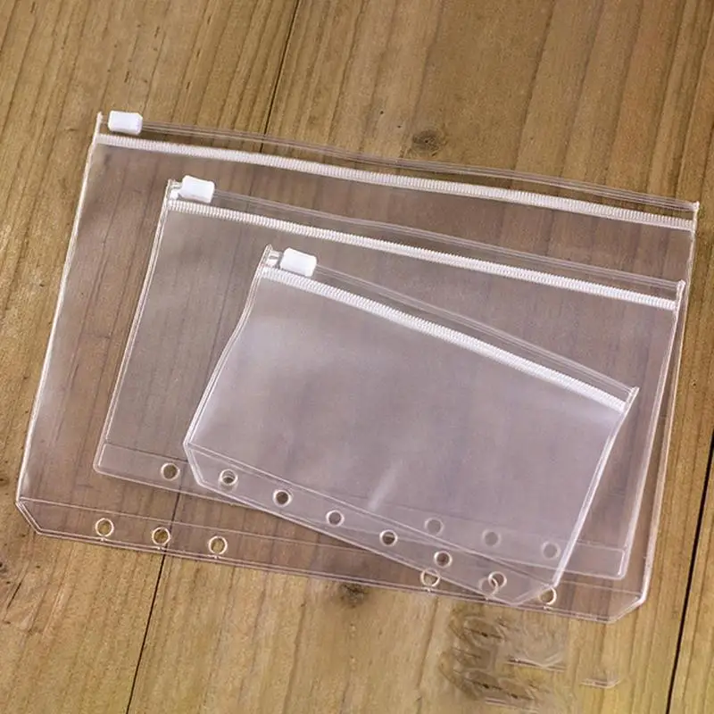 Vividcraft стандартный прозрачный ПВХ клип файл на молнии сумка 6 отверстий Poker A5 A6 A7 коллекция файл мешок пластиковые сумки для детей
