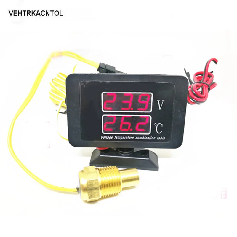 VEHTRKACNTOL 2 Funtions 12v/24v Car Truck Water Temperature Gauge