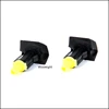 2Pcs Black Plastic Car Front Windshield Washer Wiper Water Spray Nozzle Fit For Nissan TIIDA SYLPHY ► Photo 2/6