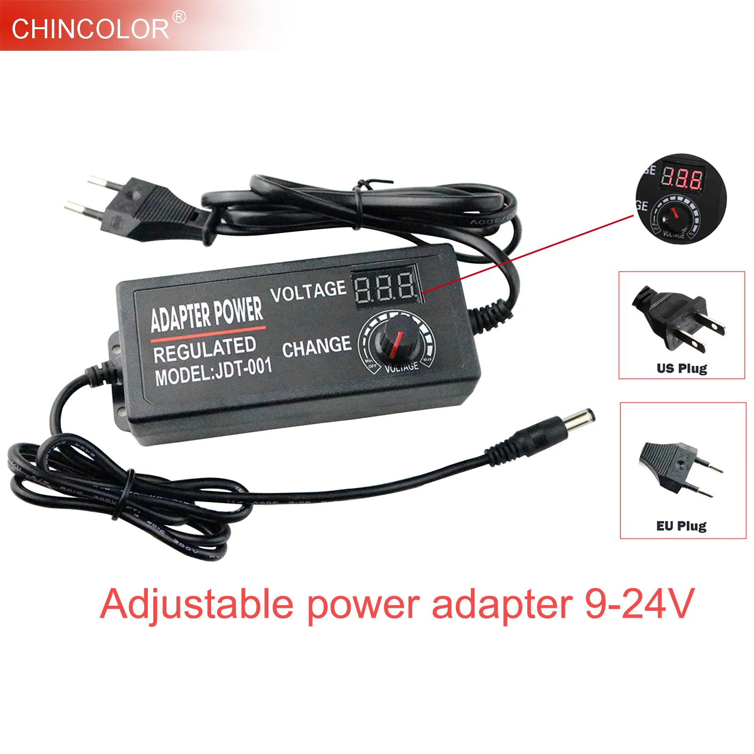 AC DC адаптер питания импульсный преобразователь 9 V 24 3A 72W регулируемый дисплей