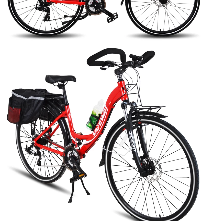 Best New X-front Aluminum Alloy Frame Touring Bicycle Outdoor Sport 26 Inch Wheel Butterfly Bar Dual Disc Brake Bicicleta Bike 1