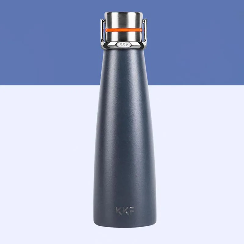 Gray Xiaomi KKF Вакуумная бутылка 24 часа в сутки изоляционная чашка термосы Нержавеющая сталь термос 475 мл кружка для путешествий, Портативный спортивные холодной чашки - Цвет: Gray