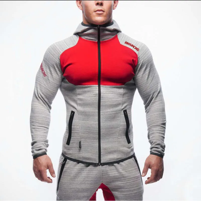 

2019 fashion Men Gyms Hoodies Fitness Bodybuilding CrossFit Sweatshirt zipper Sportswear Male Workout Hooded Jacket Clothing