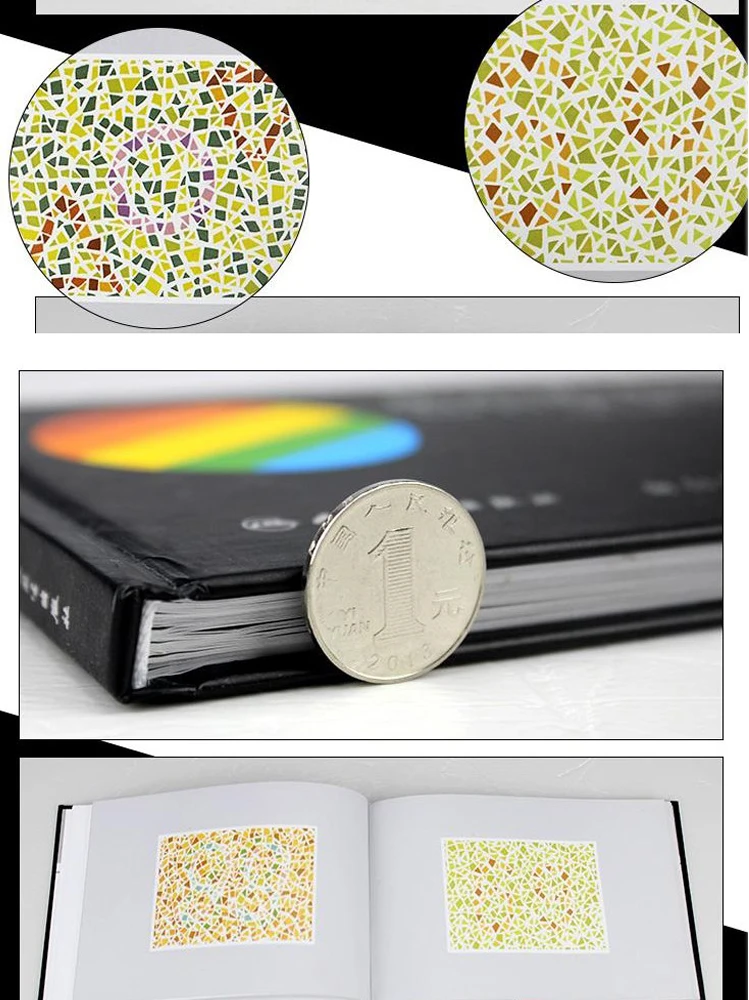 ZXTREE 6th Edition улучшенное профессиональное измерение зрения тест на цветослепление Цвет Слепой Цвет слабый тест на вождение книги Z464