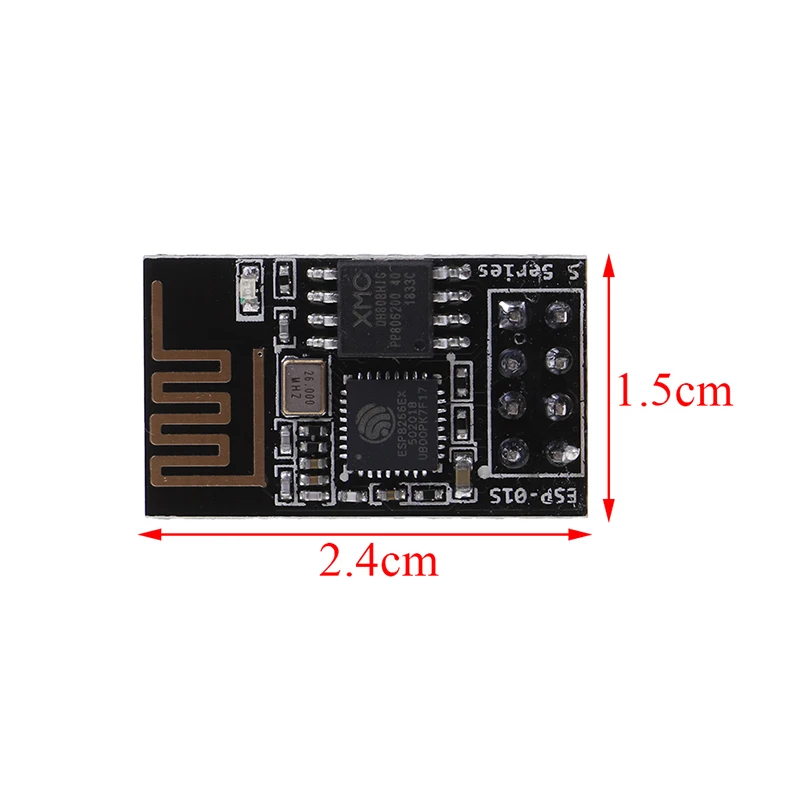 

ESP8266 ESP01S Remote Serial Port Wifi Wireless Module 3.3V Spi For Arduino 2.4*1.5cm