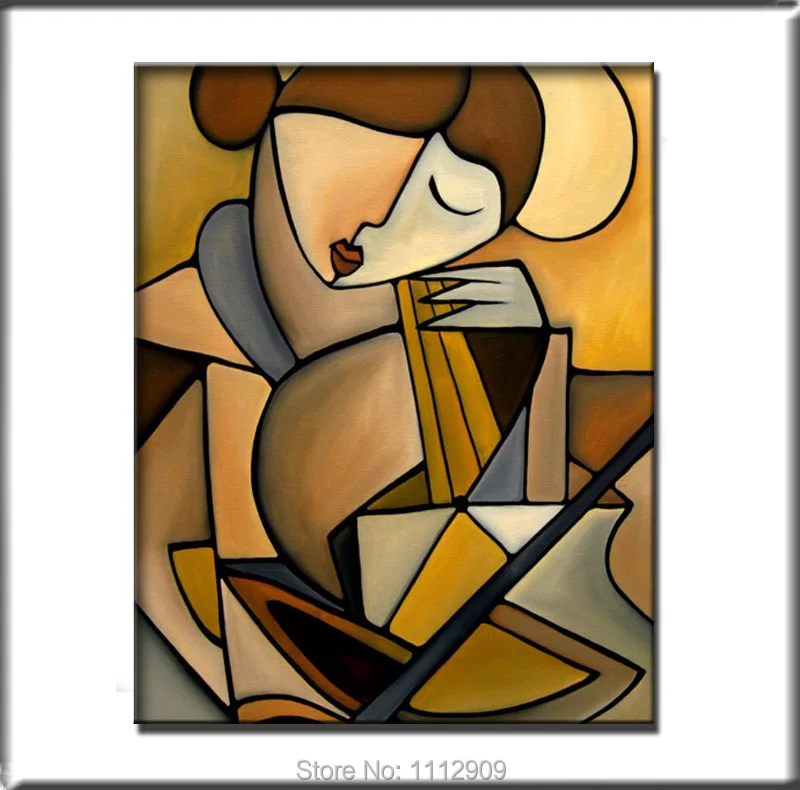 Free Shipping Hand painted Modern Music Pop art oil paintings on canvas