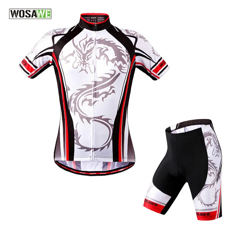 Online WOSAWE Bersepeda Set Pendek Pria Wanita Musim Panas Lengan Pendek Sepeda T Shirt 4D Gel Padded Bernapas Balap Olahraga Pakaian spesifikasi WOSAWE Bersepeda Set Pendek Pria Wanita Musim Panas Lengan Pendek Sepeda T Shirt 4D Gel Padded Bernapas Balap Olahraga Pakaian