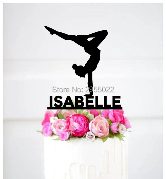 Personalized Gymnastics Cake Topper Gymnastics Party Decorations