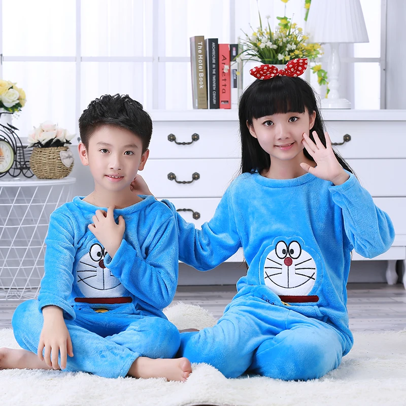 Зимняя детская флисовая Пижама для отдыха теплая фланелевая одежда для сна для девочек детская пижама из кораллового флиса домашняя одежда HX1288