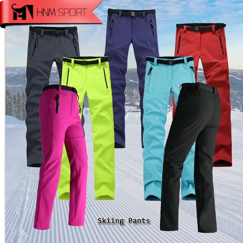 Achat 2017 mise à jour femmes épais chaud polaire Softshell pantalon pêche Camping randonnée ski pantalon imperméable coupe vent livraison directe