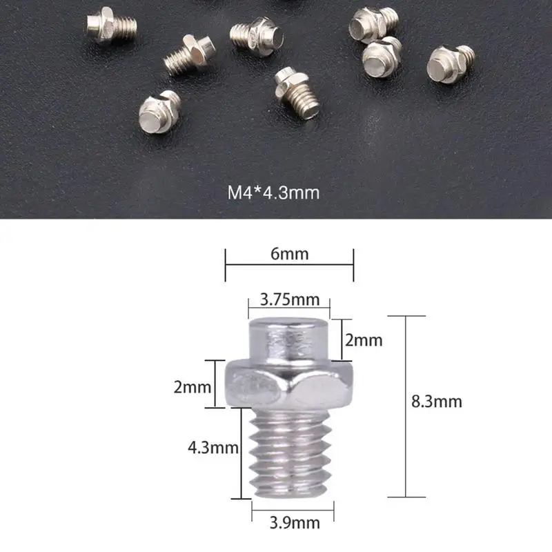 10 шт. велосипедные педали винты педали шпильки аксессуары M4 велосипедные педали противоскользящие винты поддержка Прямая поставка