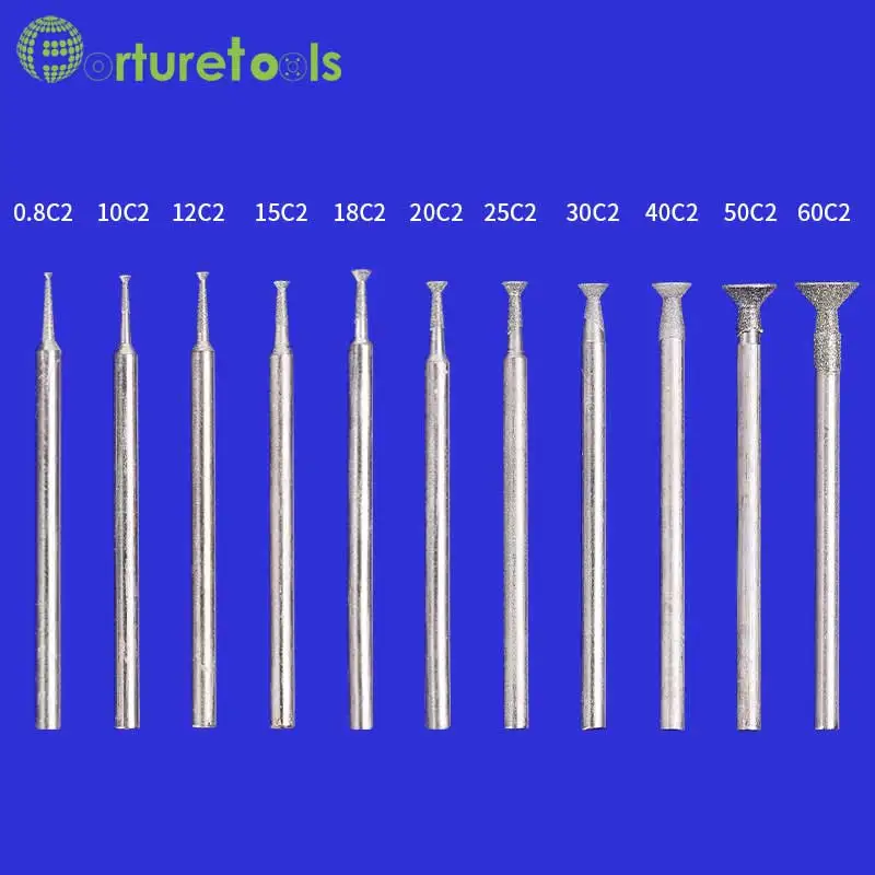 50pcs diamond mounted point dremel rotary tool wheel mounting head dia 6mm Shank dia 2.35mm shapes type C TZ4910 50pcs diamond mounted point dremel rotary tool wheel mounting head dia 6mm Shank dia 2.35mm shapes type C TZ4910