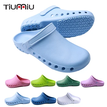 

2018 Medical Shoes Unisex Doctor Nursing Surgical Shoes Anti-Slip Dental Hospital Clog Lab Clean Room Protective Work Slippers