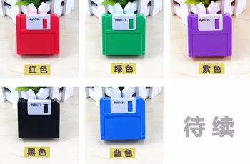 

LIUSVENTINA DIY Resin Cute Floppy Disk Contact Lens Case With Mirror Box Container for Color Lenses Birthday Gift for Girls Boys