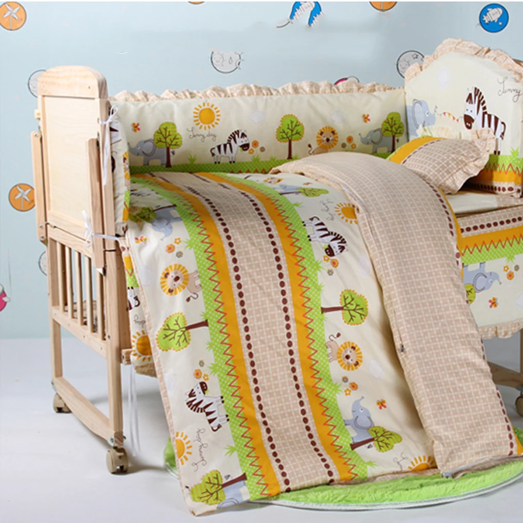 

5Pcs/Set Baby Bed Bumper Cotton/Plush Baby Bedding for Newborns Toddle Children's Bed Around Linen Cot Crib Bumpers Baby