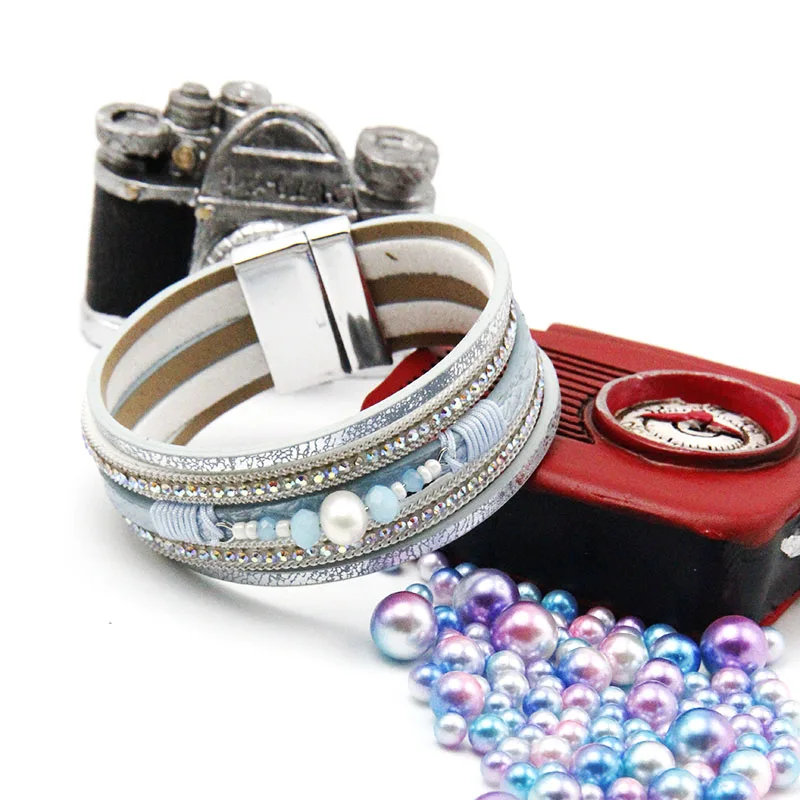 ZG винтажные многослойные кожаные браслеты для женщин и мужчин, новые модные очаровательные браслеты с искусственным жемчугом, мужские ювелирные изделия