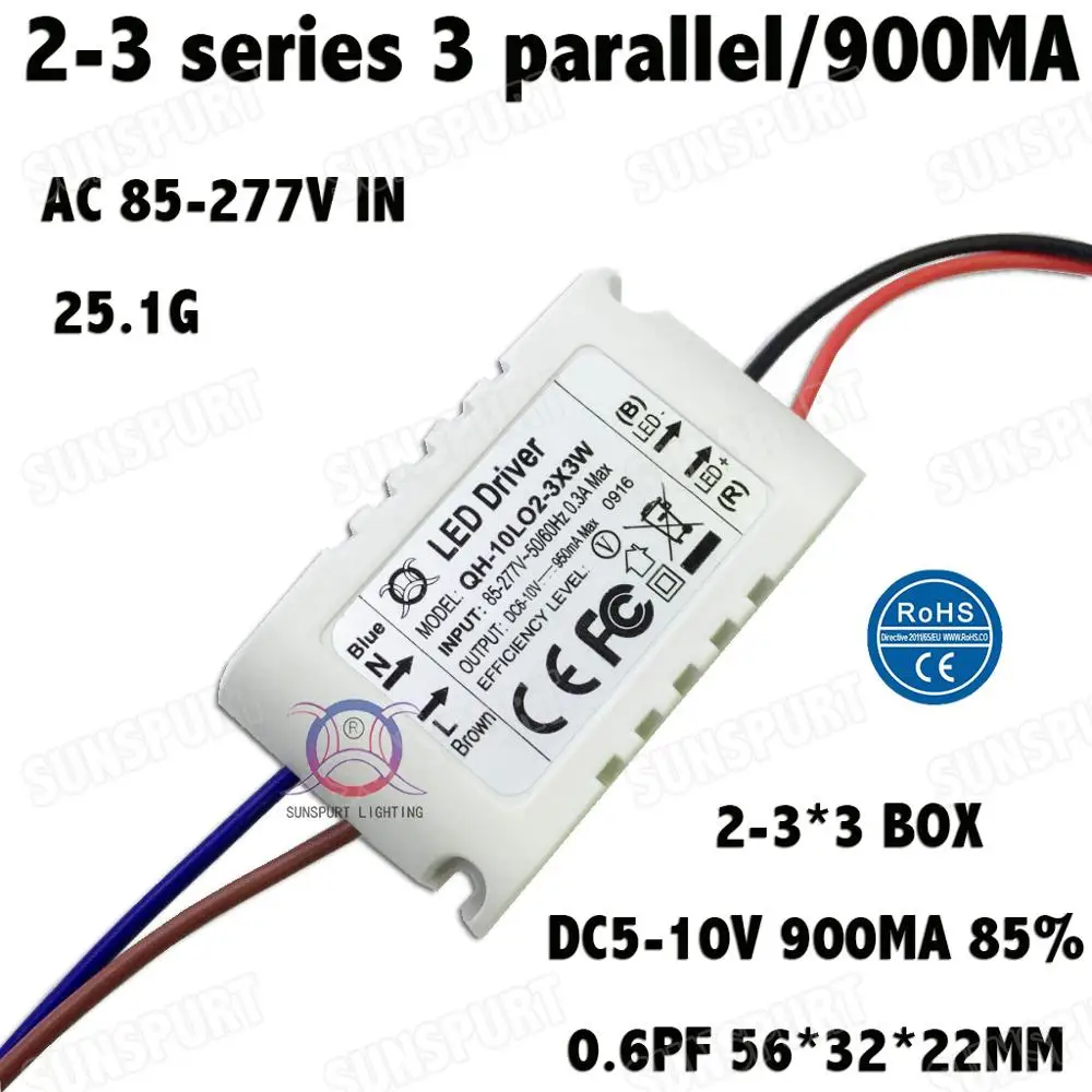 Высокая pfc 5-80 Вт AC85-277V светодиодный драйвер 2-30Cx3B 900mA DC5-100V постоянный ток внутри внешнего IP67 10 Вт 20 вт 30 Вт 80 Вт Бесплатная доставка