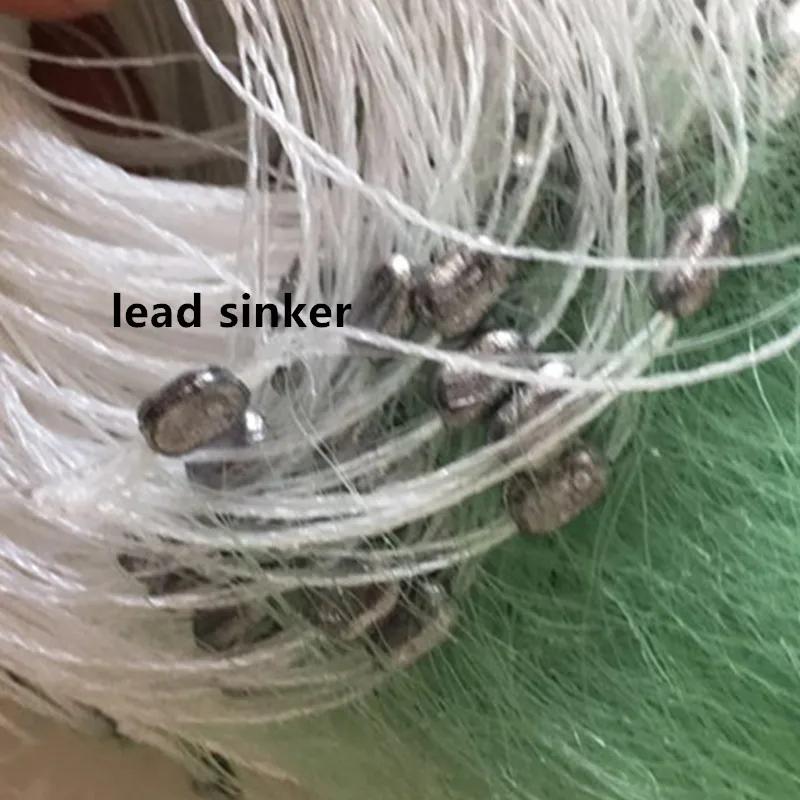 diepth1.2m-2m lenght70m-90m 3layer nets fishing net plastic buoy lead sinker fishing network fishing tool monofilament nylon net