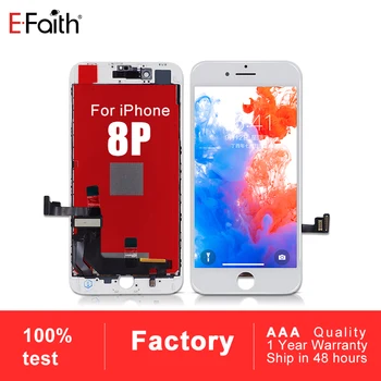 

EFaith 100 PCS AAA Grade for iPhone 8 Plus LCD display screen Replacement Lens Pantalla with Touch screen digitizer