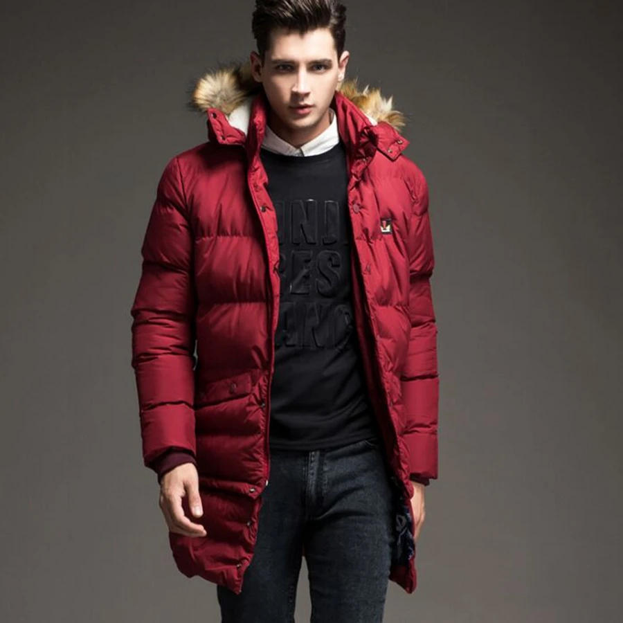fashion Warm Fur Collar Cotton Jacket Men brand jacket men Cotton Hooded Short Jacket winter jacket new
