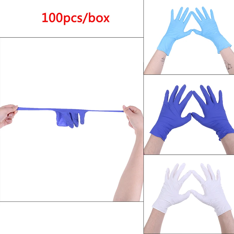 

10pcs S/M/L Disposable Laboratory Gloves Medical Tattoo Cleaning Supplies Household Tattoo Accessories Nitrile Rubber Glove