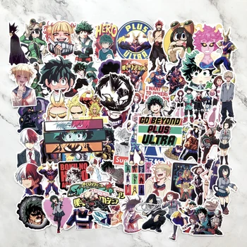 

70pcs My Hero Academia suitcase Stickers laptop skateboard Izuku Midoriya All Might Boku no Hero Academia Anime Character decals