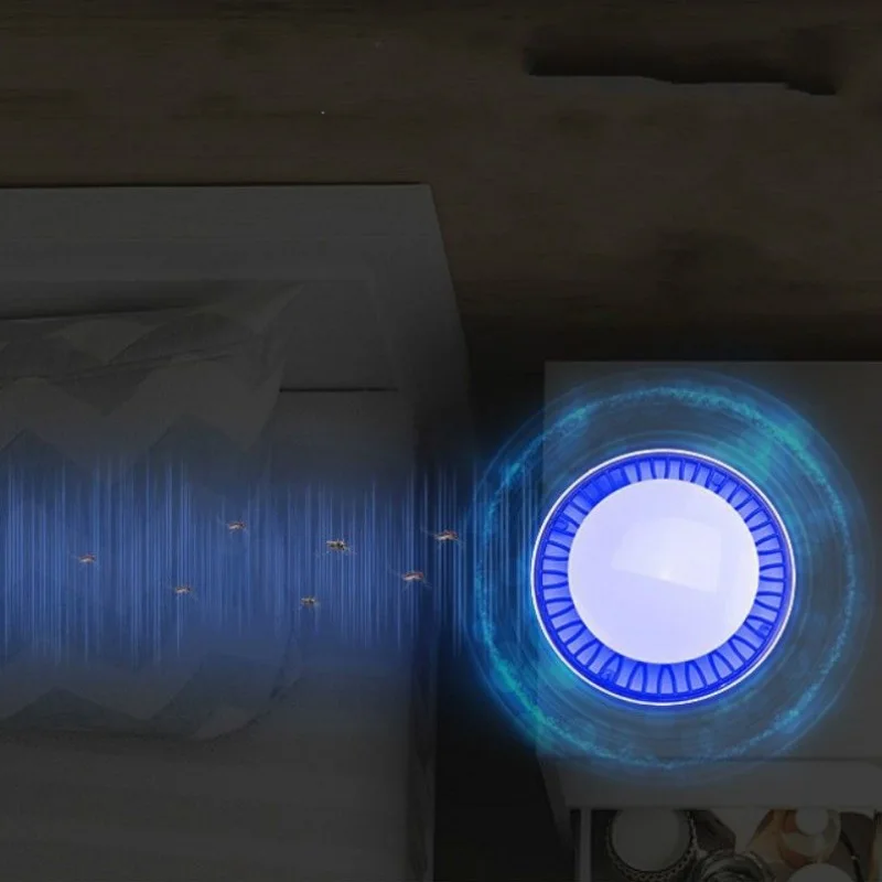 USB Powered LED Light Photocatalyst Electric Mosquito Killer Lamp Chemical-Free No Radiation Indoor Bug Zapper