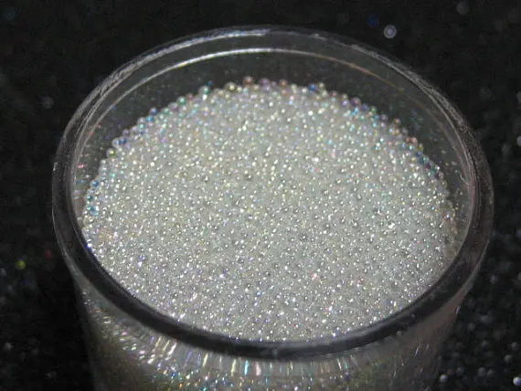 0,6-08 мм крошечные переливающиеся поддельные сахарные посыпки/микрошарики половина унции/10 граммов прозрачное стекло Миниатюрные микро шарики Икра для ногтей